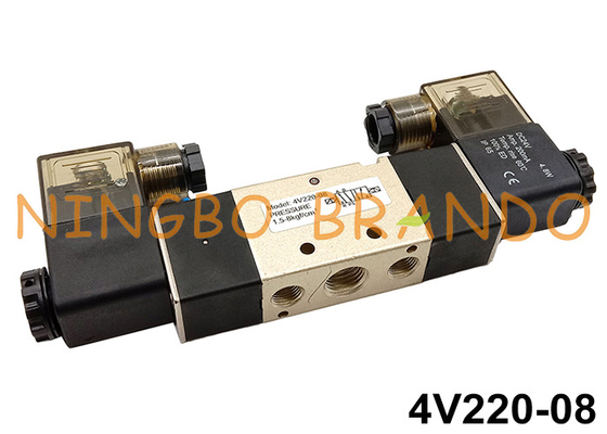 het Type van 4V220-08 Airtac de Klep Dubbele Rol van de Lucht Pneumatische Solenoïde