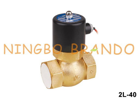 van de Stoom de Hete Temperaturen van 2L-40 1-1/2“ DN40 Klep van de het Messingssolenoïde 24VDC 220VAC