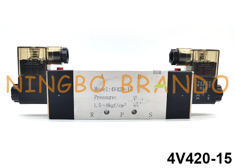 het Type van 4V420-15 Airtac Pneumatische Solenoïdeklep 5/2 Manier 24VDC 220VAC