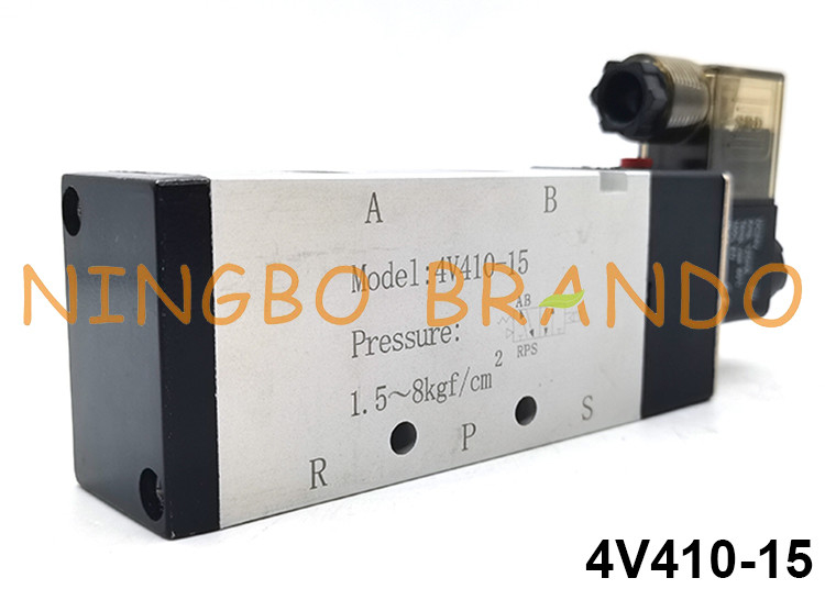 het Type van 4V410-15 Airtac Elektroklep van de Controle Pneumatische Solenoïde 5/2 Manier 24V 220V