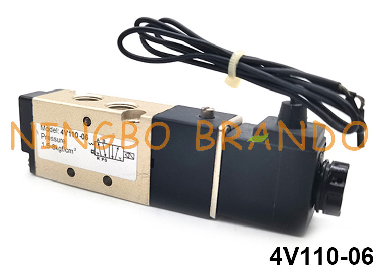 4V110-06 Airtac Type 5/2 Weg Pneumatische Magneetventiel DC24V AC110V AC220V