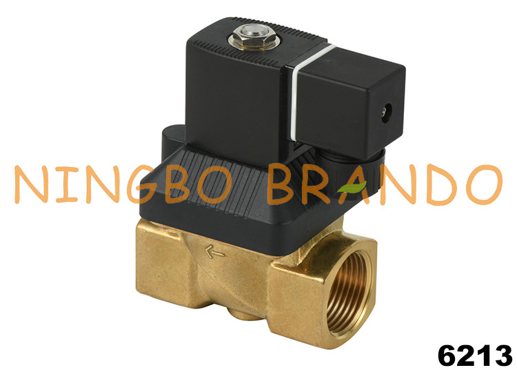 6213 A Servo-ondersteunde 2-weg NC messing magneetventiel 1/2'' 24V DC
