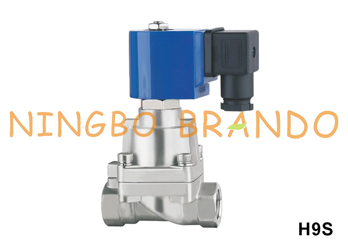 100 bar HoogdrukwaterLucht roestvrij staal solenoïde klep 3/8' 1/2' 3/4' 1'' 220V