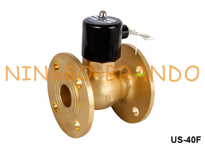 1-1/2' DN40 Flens Warmwaterstoom Messing Solenoïde Valve 220VAC 110VAC 24VDC