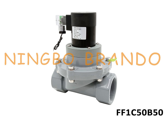 2' CPVC anti-corrosieve magnetoventil voor chemische stoffen zuur-alkali 24V 220V