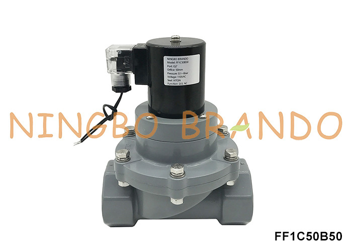 2' DN50 Corrosiebestendige CPVC-solenoïde klep voor chemisch zuur 24V 220V