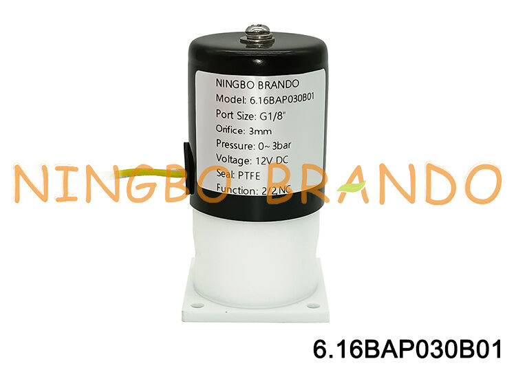 1/8'' PTFE-magneetventiel voor isolatie van zuur-alkali-corrosieweerstand