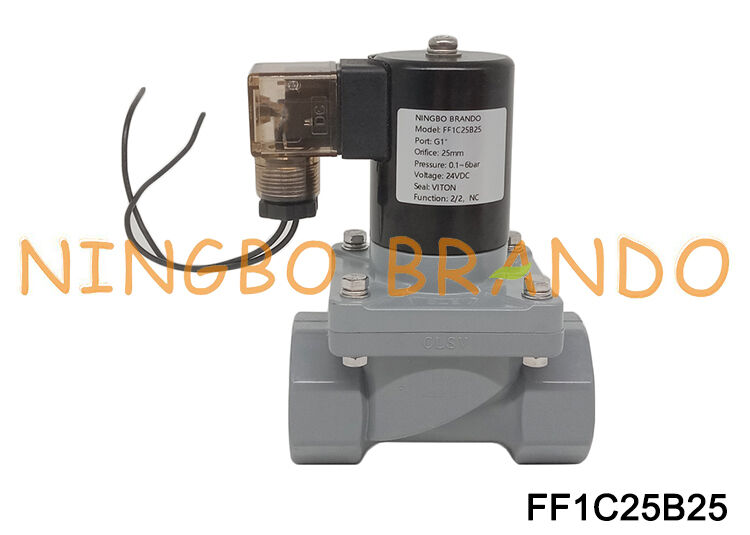 1'' inch anti-corrosie zout water zuurbestendige solenoïde CPVC-klep DN25