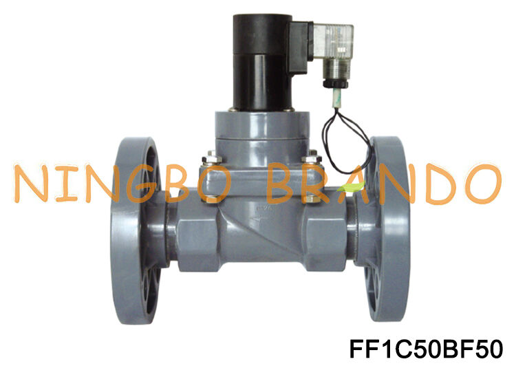 DN50 2 '' CPVC-flens anticorrosieve klep voor zoutwaterzuur-alkali