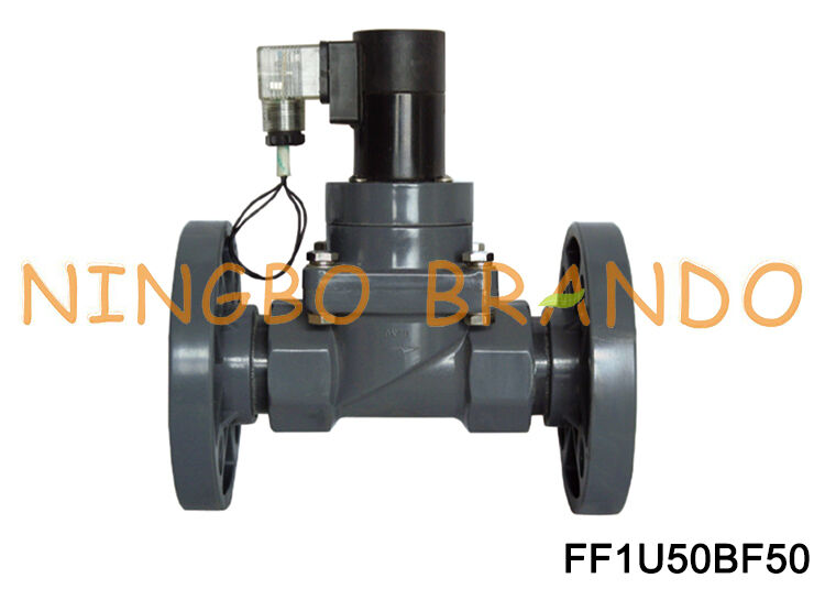 2'' UPVC corrosiewerend magneetventiel normaal gesloten flenstype 220V 110V 24V