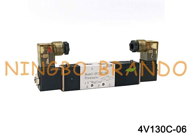 Airtac Type 4V130C-06 Solenoïde Luchtklep 3 Positie 5 Poort 1/8 '' Pneumatische Regelklep