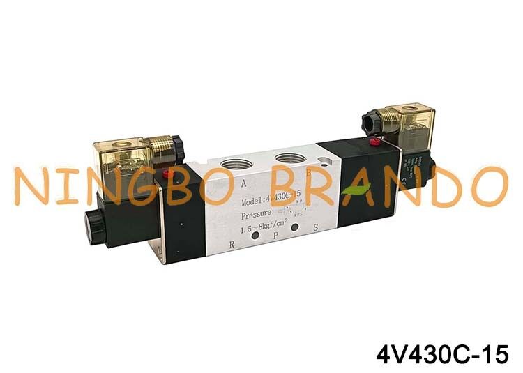 Airtac Type 4V430C-15 magneetventiel 5/3-weg 4V400-serie
