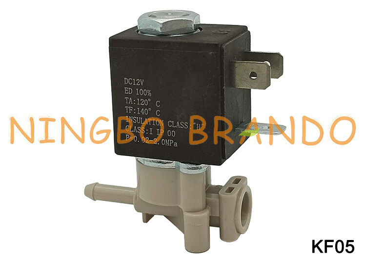 2-weg normaal gesloten nylon kunststof watermagneetventiel 1/8 '' DC12V KF05