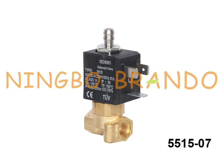 5515 Ceme Type 3 van het de Machinemessing van de Manierkoffie de Solenoïdeklep sloot normaal 230v 24v