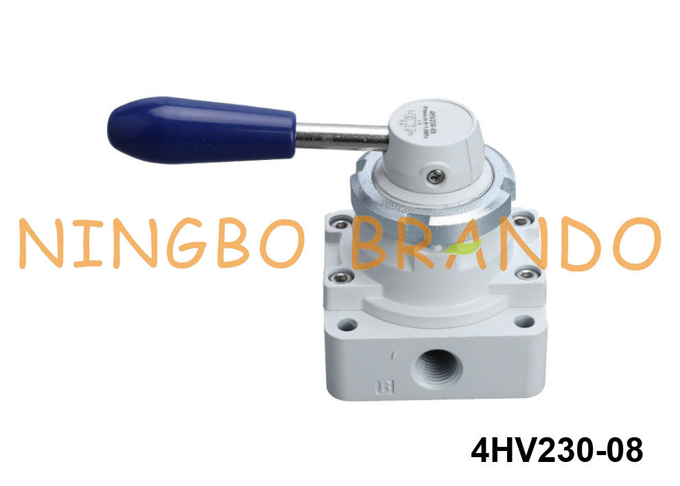 Type 4/3 van 4HV230-08 Airtac Pneumatische de Hefboomklep van de Manier Roterende Hand