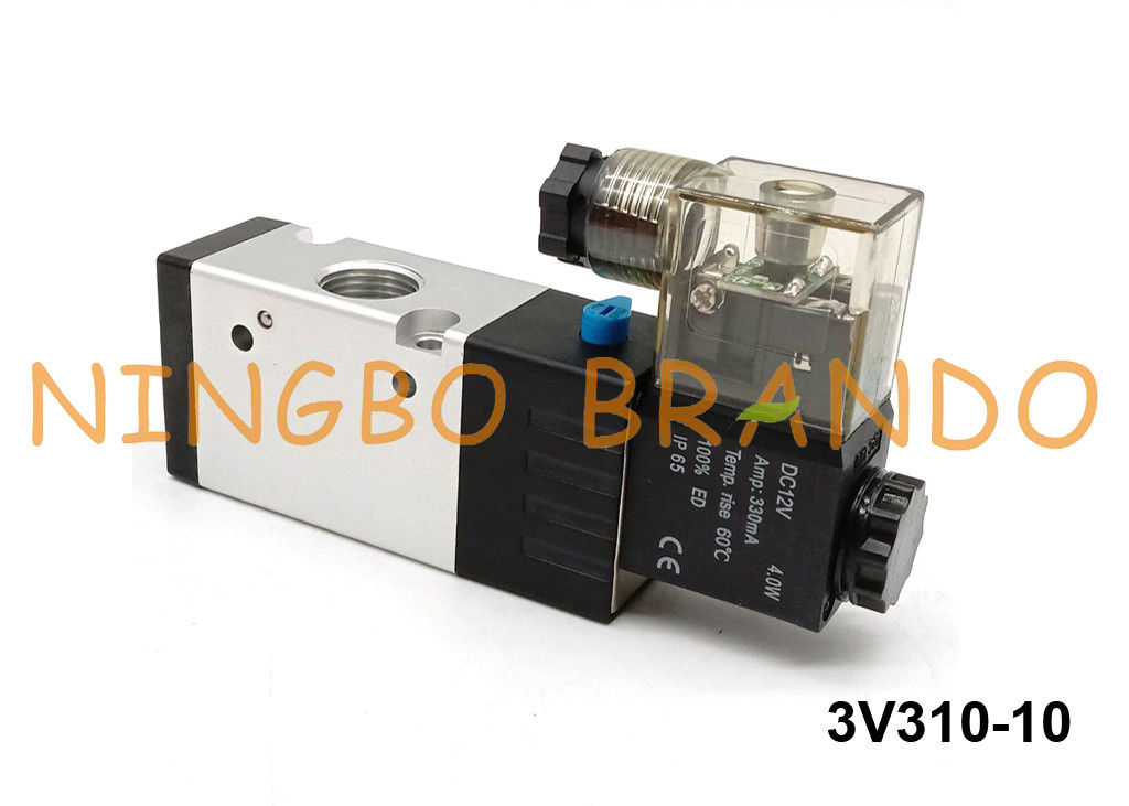 3V310-10 Airtac-Type 3 de Luchtklep 12V gelijkstroom van de Manier Pneumatische Solenoïde