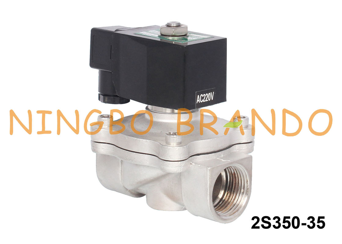 het Roestvrije staal van 1 1/4 de Solenoïdeklep van het“ 2 Maniernc Water 24 Volt 220 Volt