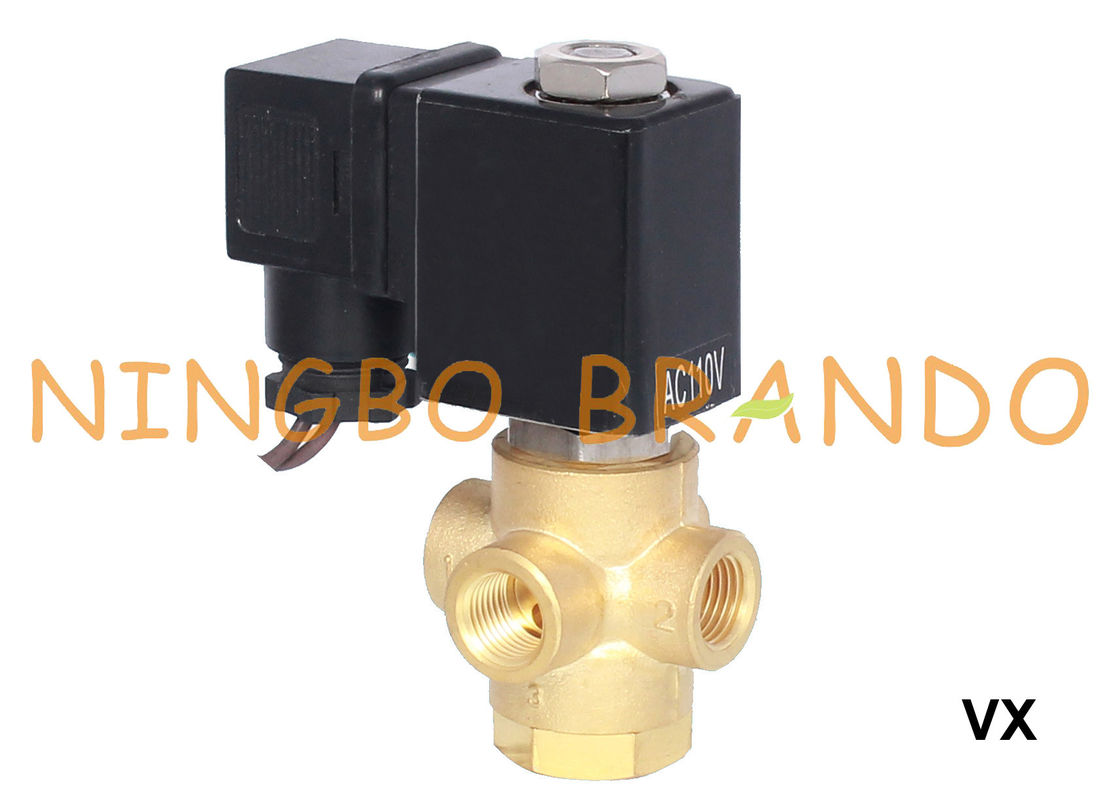 1/8“ 1/4“ de Solenoïdeklep normaal Open 12V 24V 110V 220V van het 3 Maniermessing