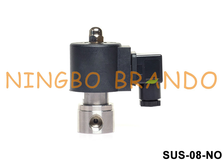 1/4“ PTFE-de Solenoïdeklep 2/2 van het Verbindingsroestvrije staal Manier Normale Open