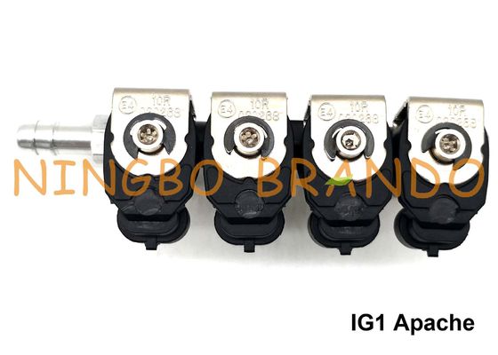 IG1 Apache OMB Type LPG / CNG Rail Injectors HD 4 Cylinders 3 Ohms DC12V