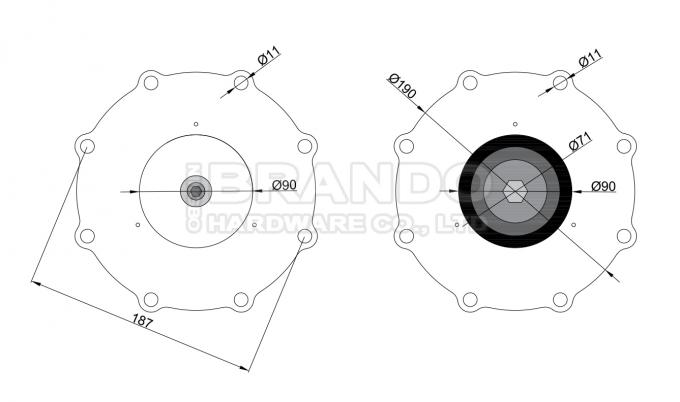 C113928 3“ ASCO-Type het Diafragma van de Solenoïdeklep voor SCEX353.060-Afmeting