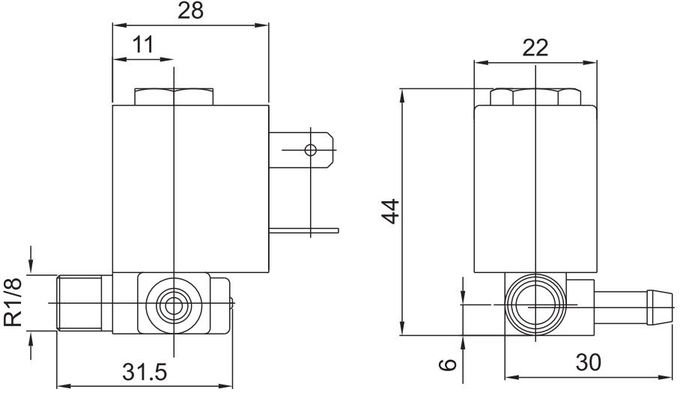 5503 CEME-Type de Klep van de Messingssolenoïde voor Elektronisch Stoomstrijkijzer Schonere 12V 24V 110V 220V 2