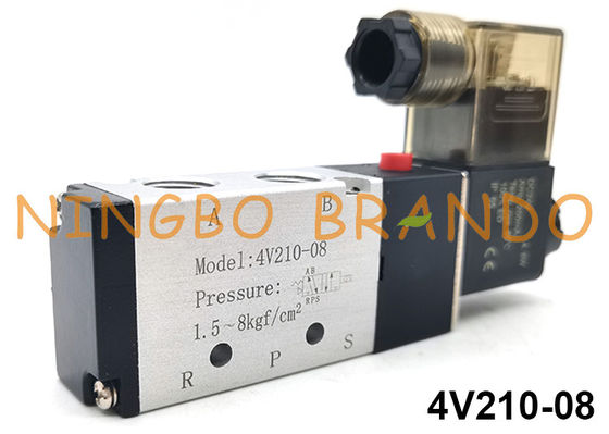 4V210-08 kies het Type van Rolairtac Pneumatische Solenoïdeklep 5/2 Manier DC24V AC220V uit