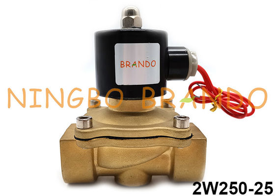 2W250-25 Klep van de messings de Elektrische Normale Gesloten Solenoïde voor het Gasolie 2 van de Waterlucht Manier