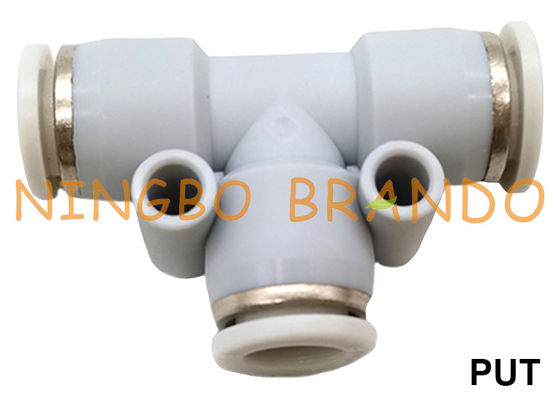 PUT 3 Way Union Tee T Type Push In Tube Pneumatische Slang Fitting 1/8'' 1/4'' 3/8'' 1/2''