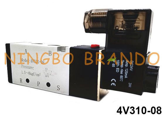 4V310-08 Airtac Type 5/2 Weg Pneumatische Enkele Magneetventiel 24V 110V 220V