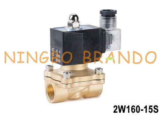 2W160-15 1/2' 2 Way NC Messing Solenoïde Valve met IP65 spoel 24V 220V