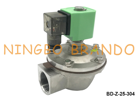 1 ''roestvrijstalen solenoïde membraanpulsstraalklep voor stofafscheider 24V 110V 220V
