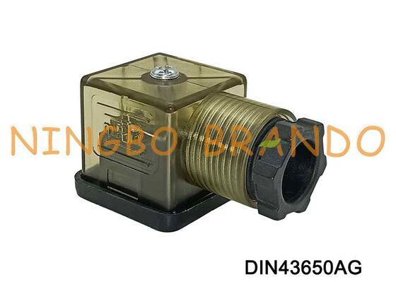 DIN43650A magneetventiel spoelconnector 18 mm MPM bruin nylon DIN 43650 type A