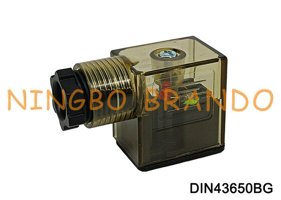 DIN43650B magneetventielspoelconnector met LED DIN 43650 type B