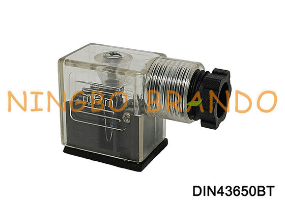 DIN43650B magneetventiel spoelconnector 11 mm transparant DIN 43650 type B