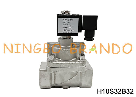 DN32 1-1/4'' 6 tot 80 bar Hogedruk RVS magneetventiel 24V 220V
