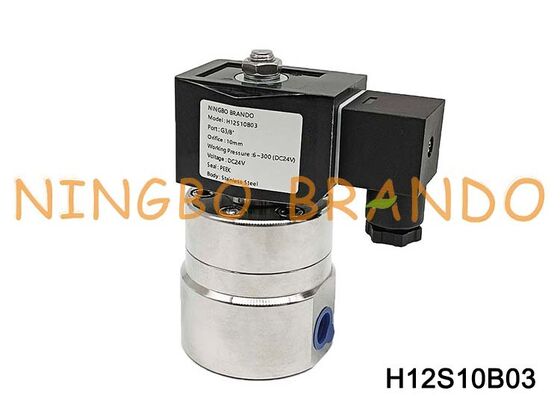 DN10 3/8 Inch 300 bar Hogedrukmagneetventiel RVS 220V 24V