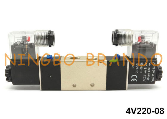 1/4“ het Type van 4V220-08 Airtac Pneumatische Solenoïdeklep 5 Manier 2 Positie 220V
