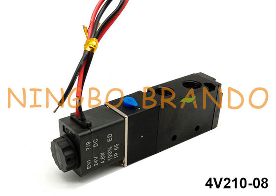 5 manier 2 van de Klepairtac van de Positie het Pneumatische Solenoïde Type 4V210-08 24V gelijkstroom