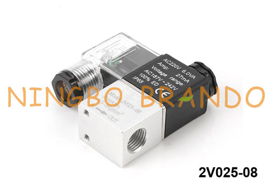 het Type van 2V025-08 Airtac Pneumatische Solenoïdeklep 12VDC PT1/4“