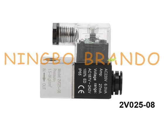 2V025-1/4 2/2 Klep van de Manier de Pneumatische Solenoïde 24VDC 12VDC
