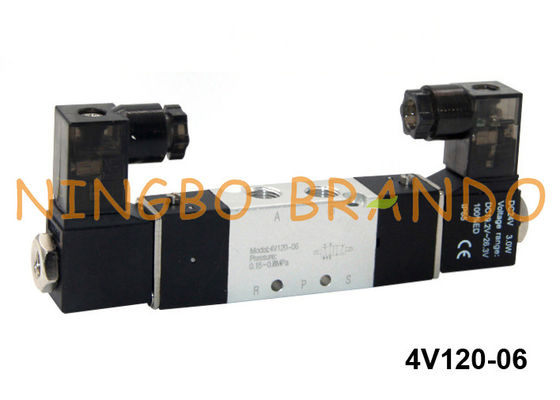 het Type van 4V120-06 Airtac Pneumatische Dubbele Solenoïdeklep 5/2 Manier 24V 220V