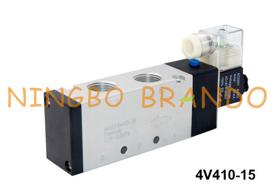 het Type van 4V410-15 Airtac Klep van de Lucht de Pneumatische Solenoïde 220V 5/2 Manier 1/2“