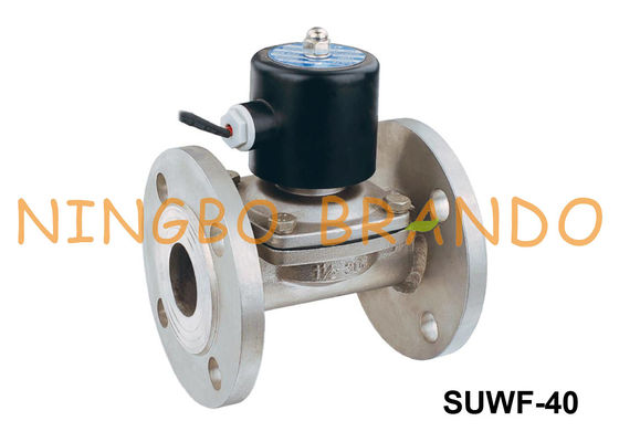 Suwf-40 de Klep van 1 1/2“ Flenstype Roestvrij staalsolenoïde 24VDC 220VAC