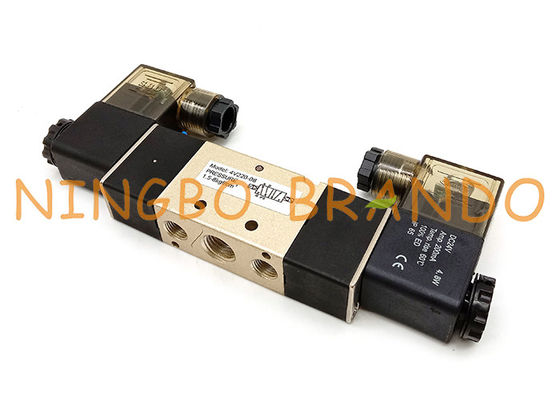 Airtactype 4V220-08 1/4 de“ Dubbele Klep van de Rol Pneumatische Solenoïde