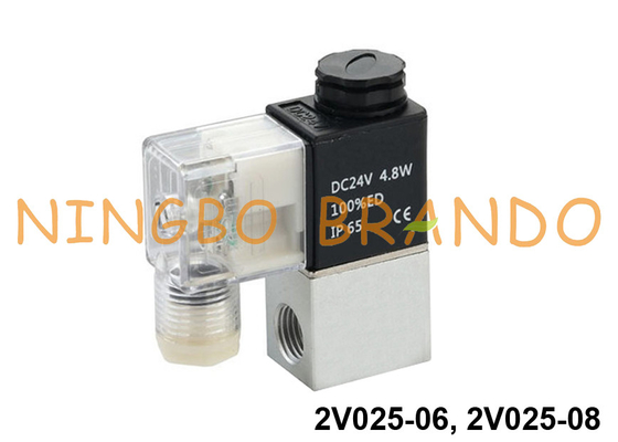 het Type van 2V025-06 2V025-08 Airtac - de Luchtklep 12VDC 24VDC van de 2 Maniersolenoïde