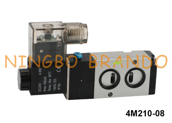 het Type van 4M210-08 Airtac van de de Solenoïdeklep van Namen de Pneumatische 5/2 Manier 24V 220V